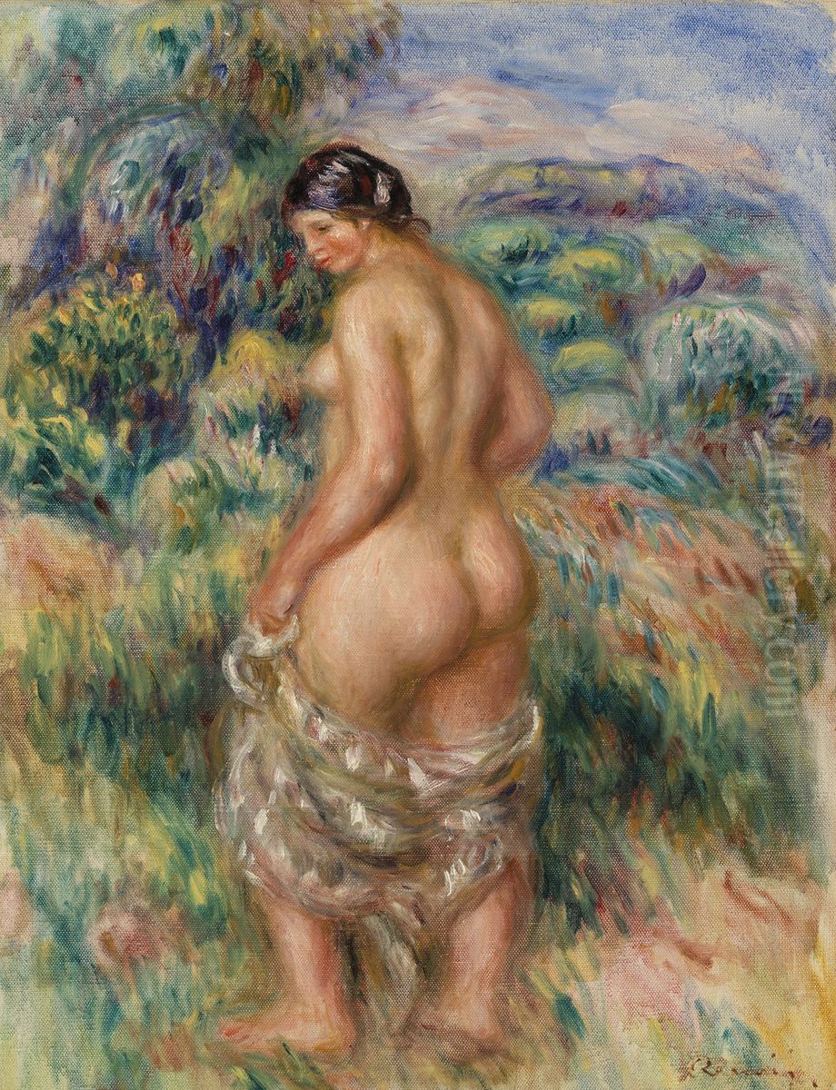 Standing Bather (Baigneuse debout) Oil Painting by Pierre Auguste Renoir