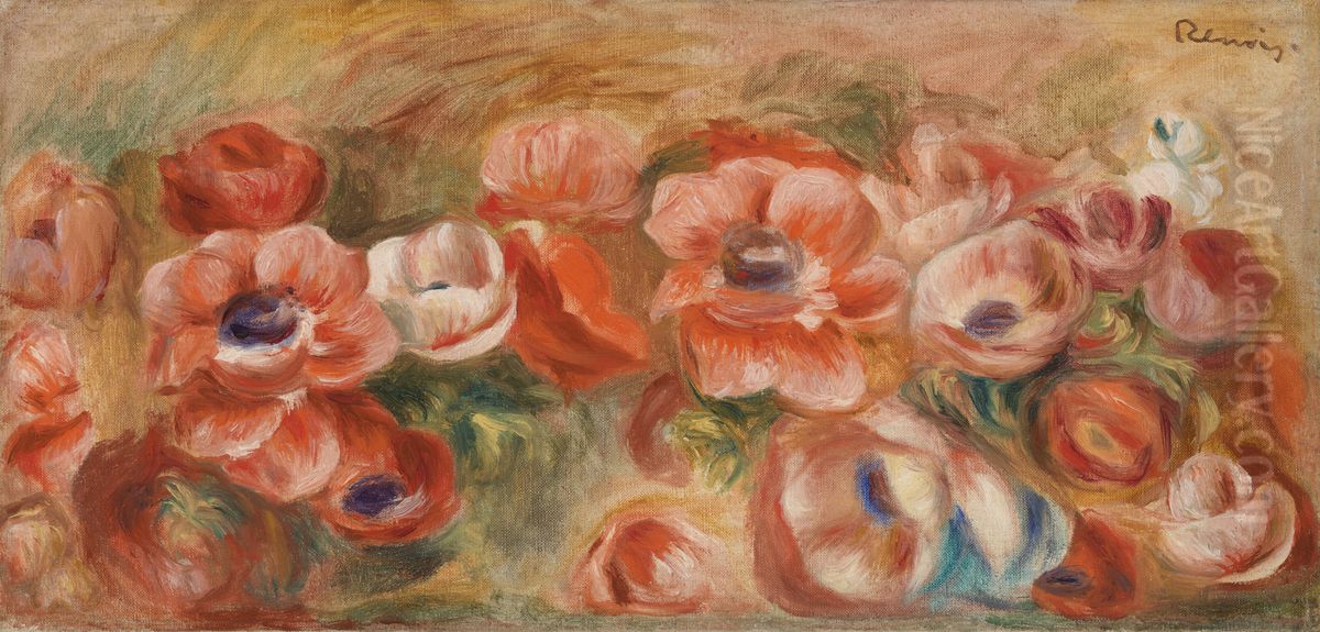 Anemones (Anemones) Oil Painting by Pierre Auguste Renoir