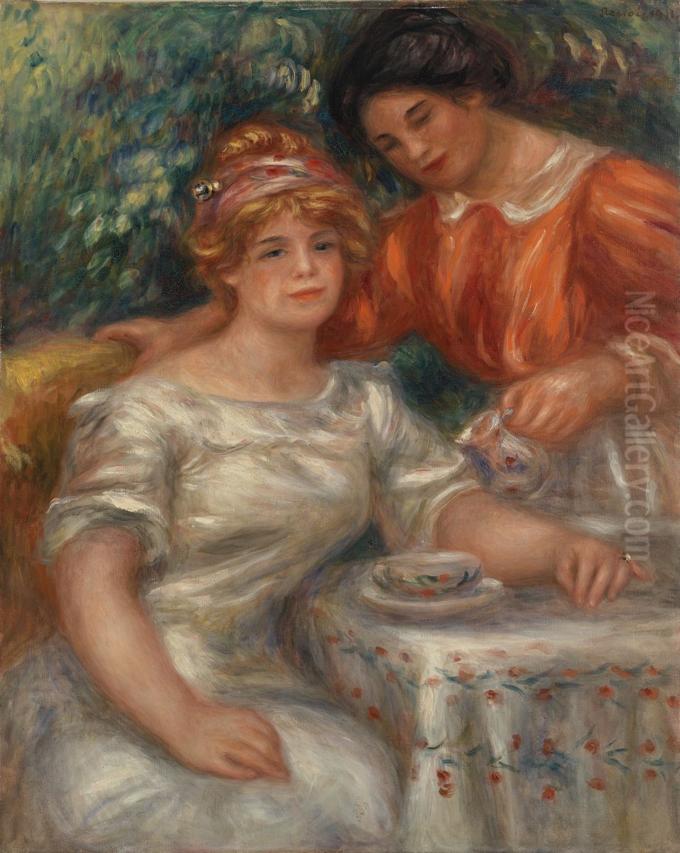Tea Time Oil Painting by Pierre Auguste Renoir