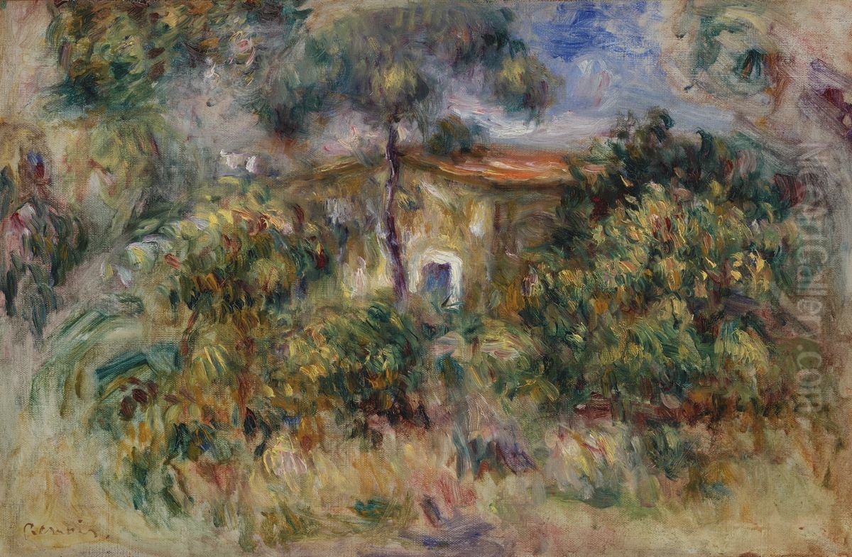 Farmhouse (La Ferme) Oil Painting by Pierre Auguste Renoir
