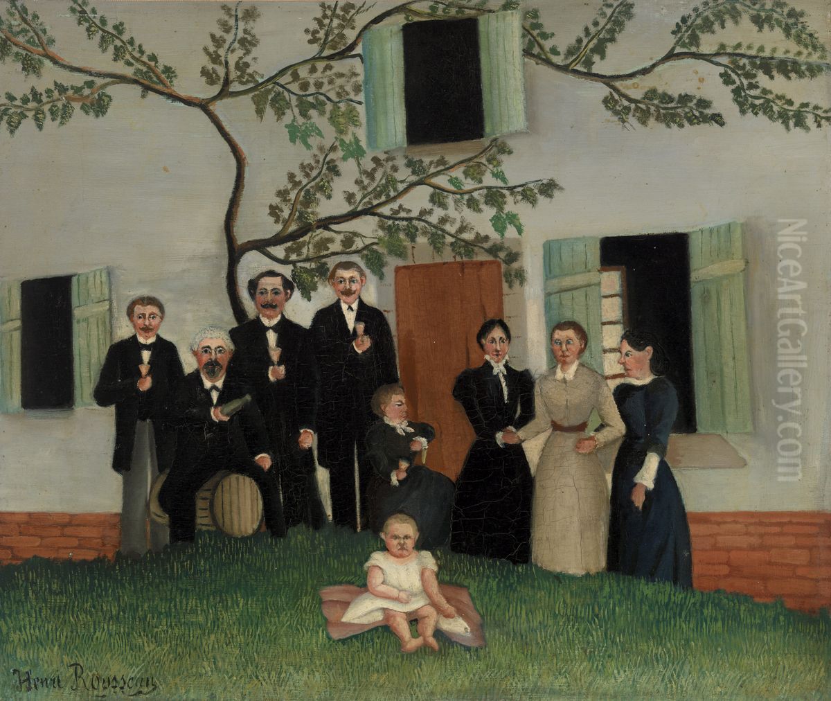 The Family Oil Painting by Henri Julien Rousseau
