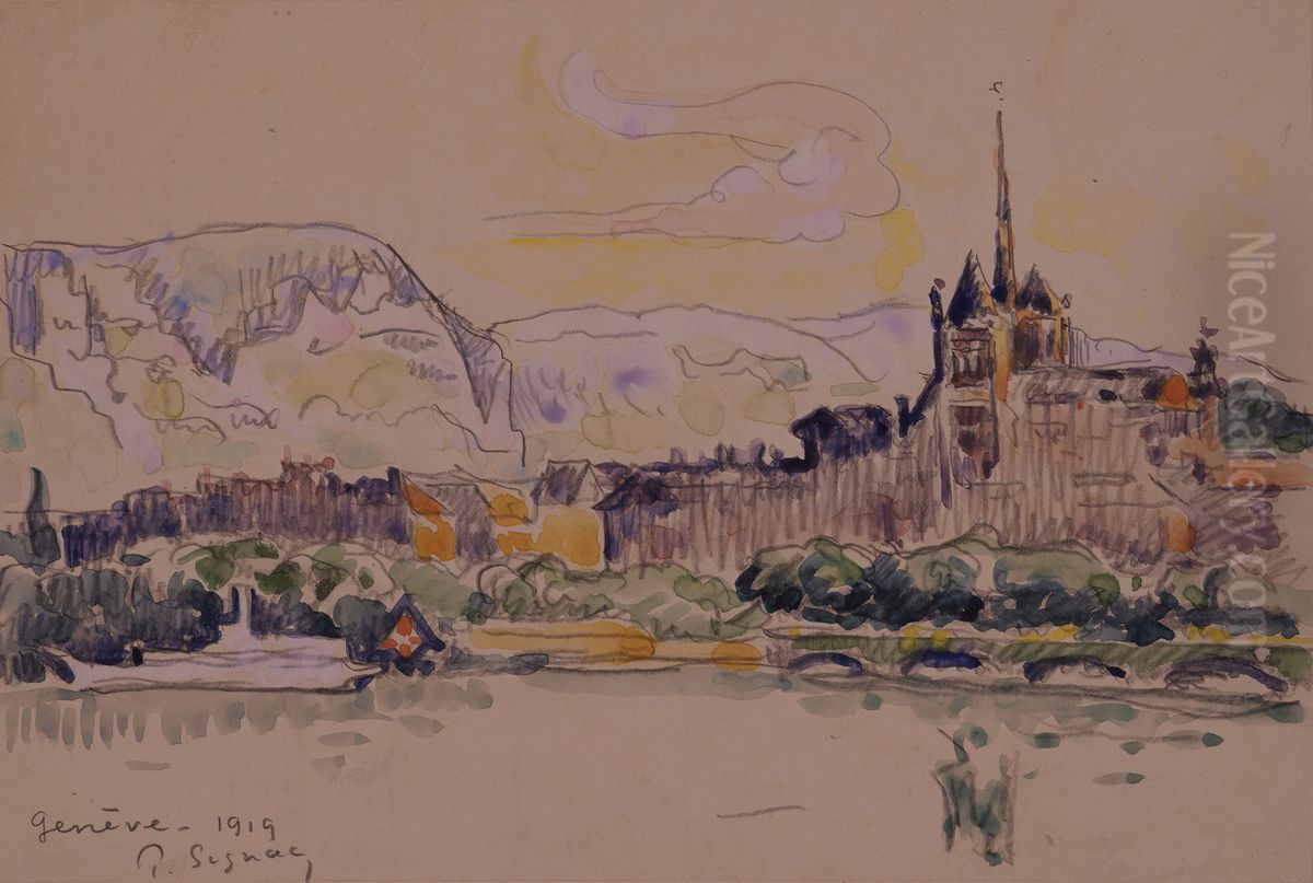 Geneve Oil Painting by Paul Signac