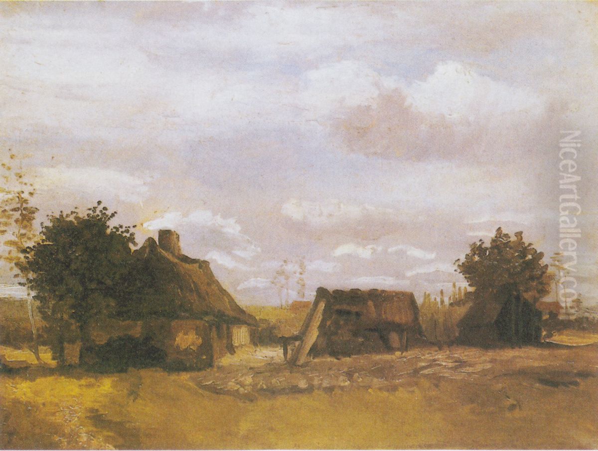 Farmhouse Oil Painting by Vincent Van Gogh