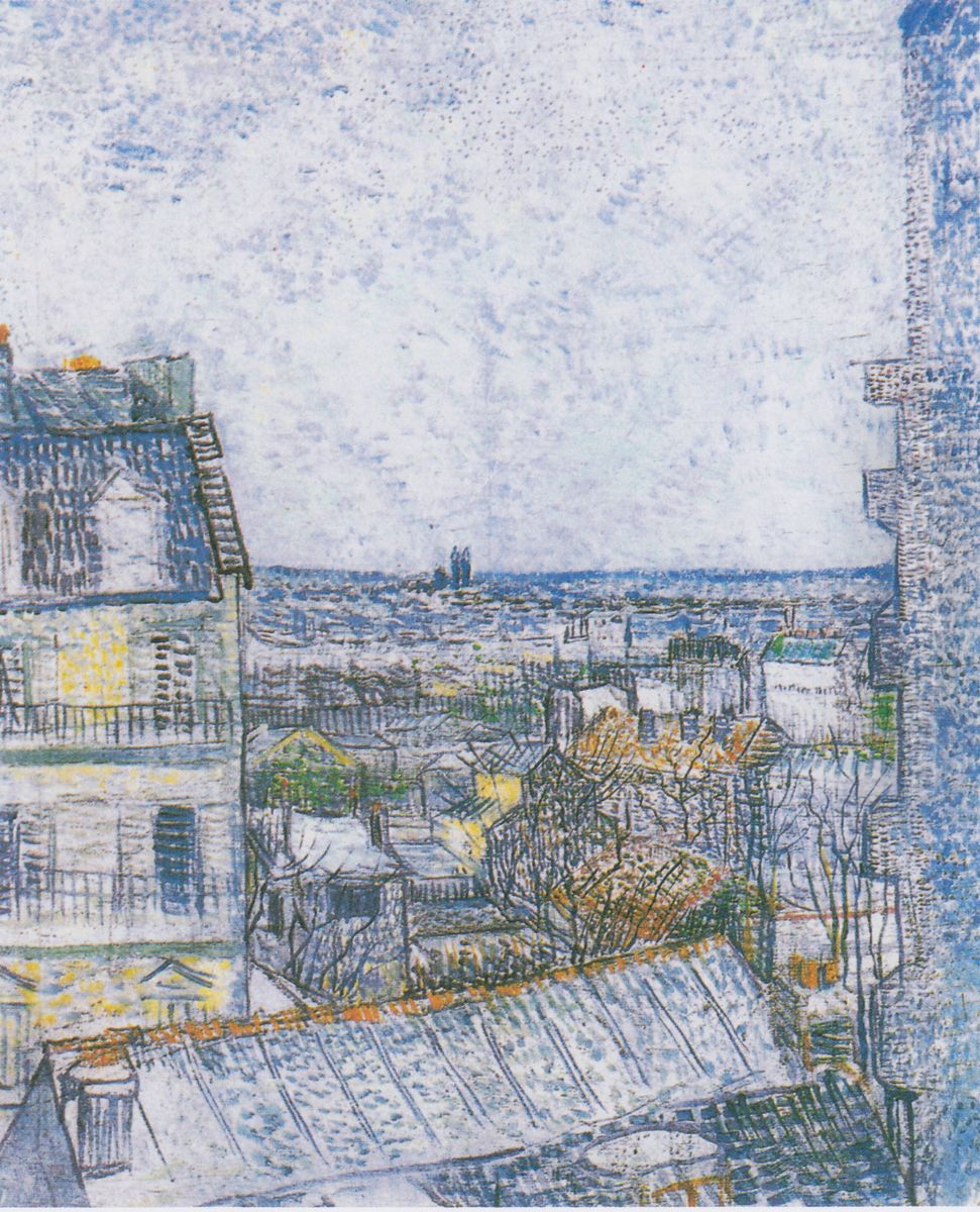 Blick auf Paris aus Vincents Zimmer in der Rue Lepic Oil Painting by Vincent Van Gogh