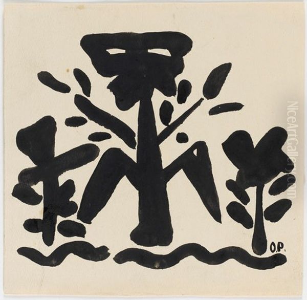 <<Zastavka k knige>> Oil Painting by Olga Rozanova