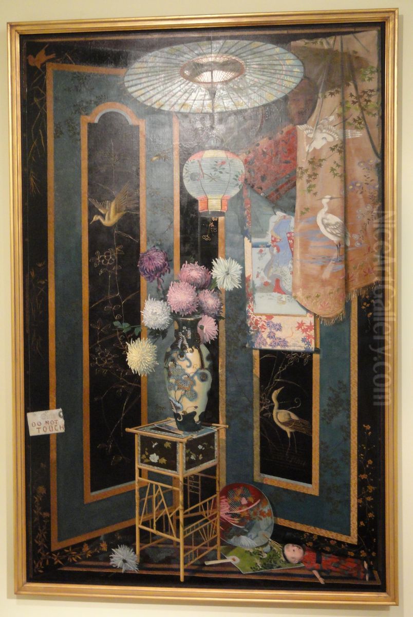 A Japanese Corner Oil Painting by John Haberle