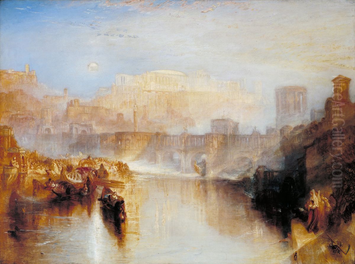 Ancient Rome; Agrippina Landing with the Ashes of Germanicus Oil Painting by J. M. W. Turner