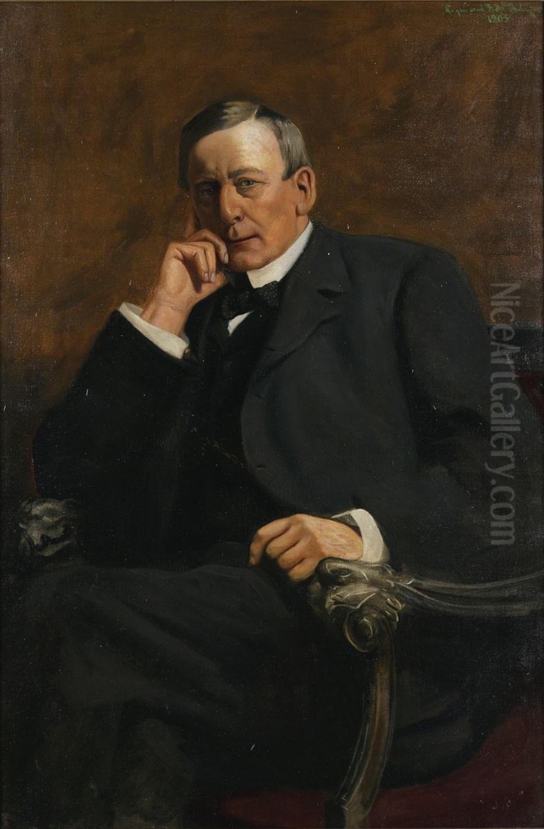Portrait of William Rolleston Oil Painting by Raymond McIntyre