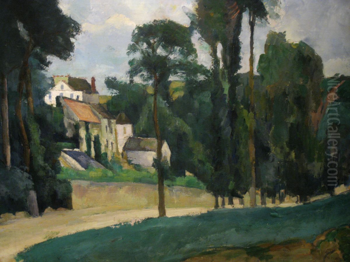 La Route de Pontoise Oil Painting by Paul Cezanne