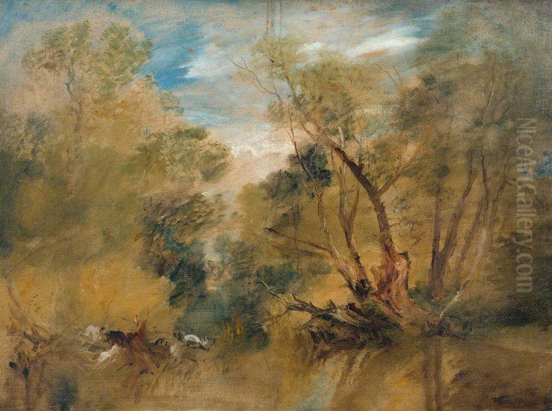 Willows beside a Stream Oil Painting by J. M. W. Turner