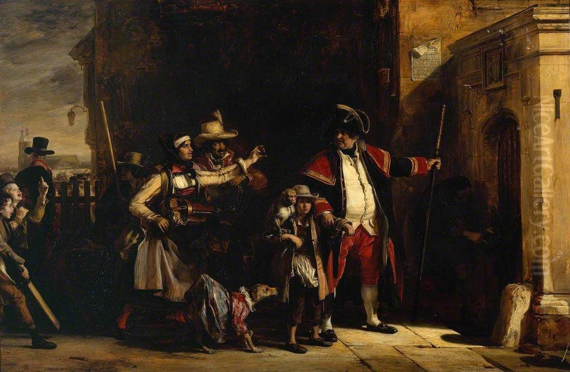 The Parish Beadle Oil Painting by David Wilkie
