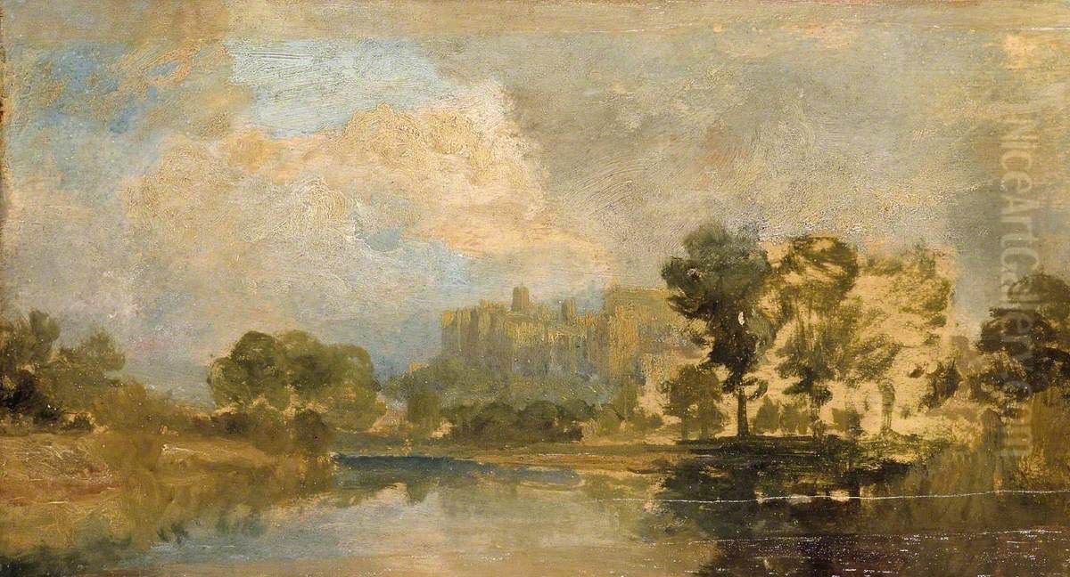Windsor Castle from the River Oil Painting by J. M. W. Turner