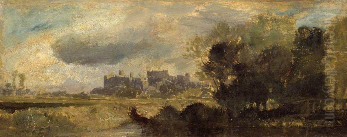 Windsor Castle from the Meadows Oil Painting by J. M. W. Turner