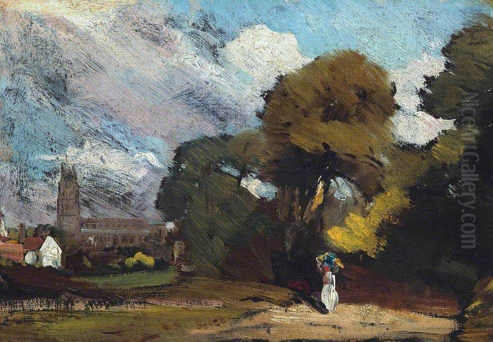 Stoke-by-Nayland Oil Painting by John Constable