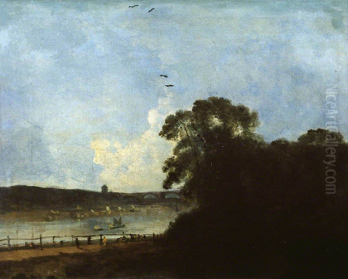 A View of the Thames Oil Painting by Richard Wilson