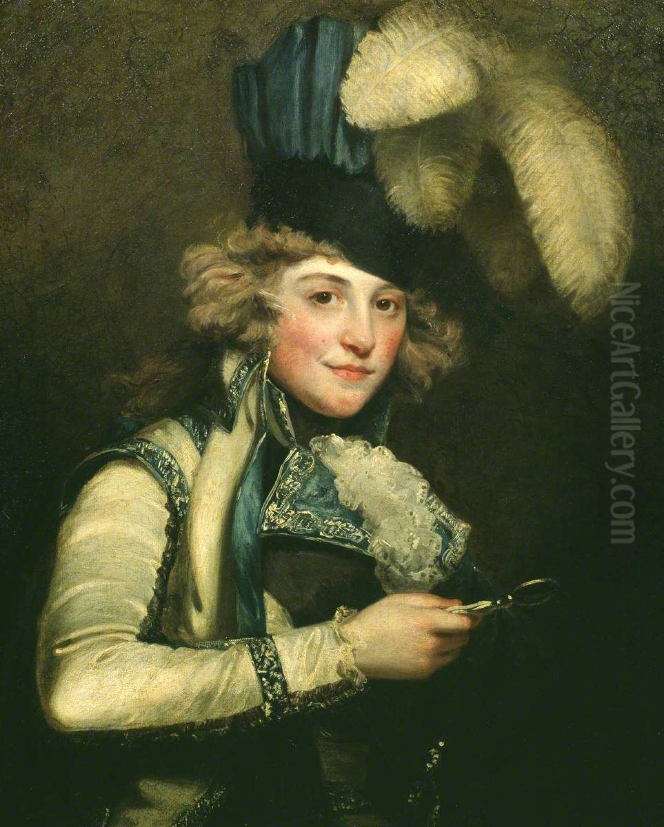 Mrs Jordan as Hypolita in 'She Would and She Would Not' Oil Painting by John Hoppner