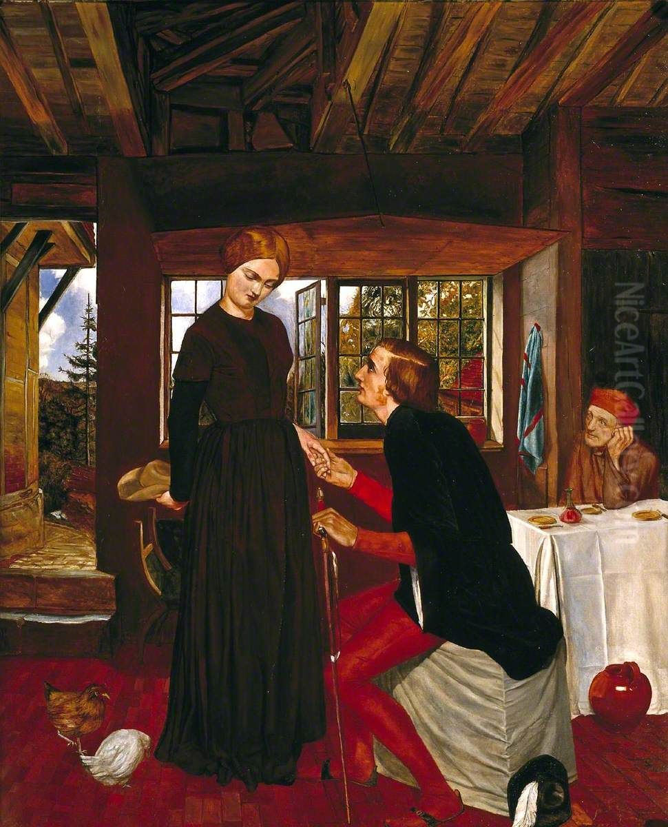The Proposal (The Marquis and Griselda) Oil Painting by Frederic George Stephens