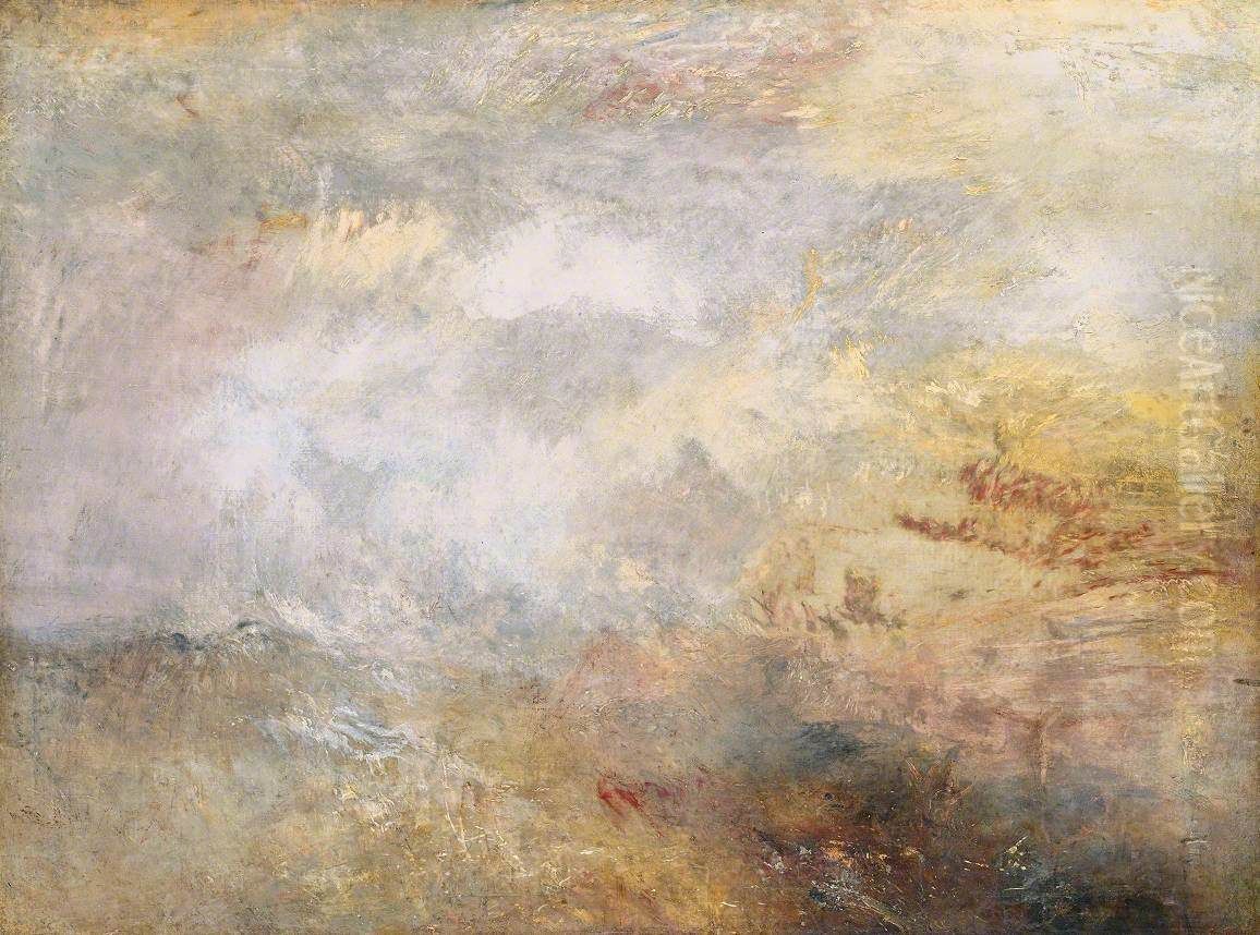 Stormy Sea with Dolphins Oil Painting by J. M. W. Turner
