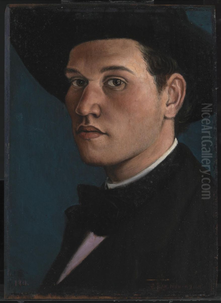 Self-Portrait Oil Painting by C. R. W. Nevinson
