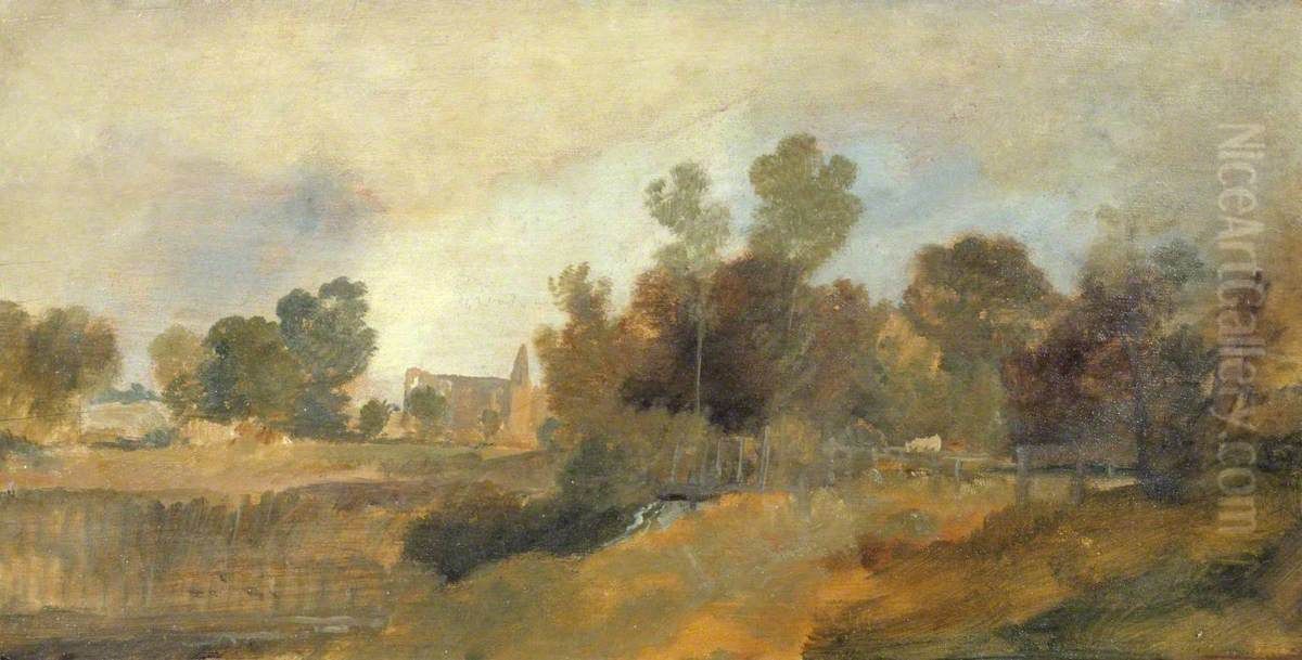Newark Abbey on the Wey Oil Painting by J. M. W. Turner