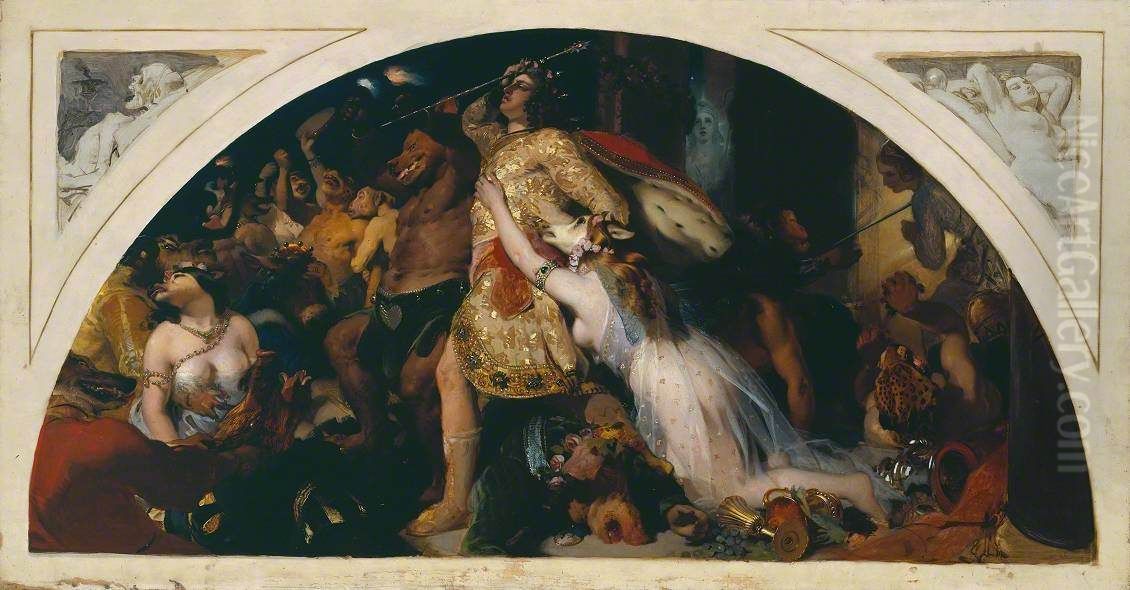 The Defeat of Comus Oil Painting by Sir Edwin Henry Landseer