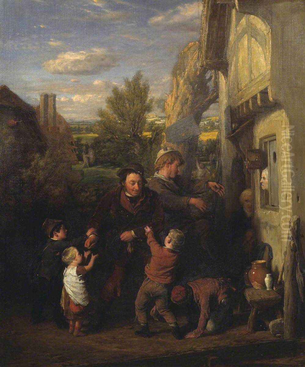 Fair Time ('Returning from the Ale-House') Oil Painting by William Mulready