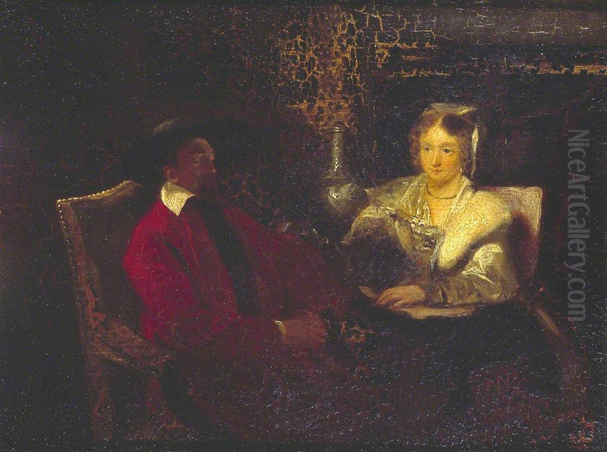 Dull Reading Oil Painting by Andrew Geddes