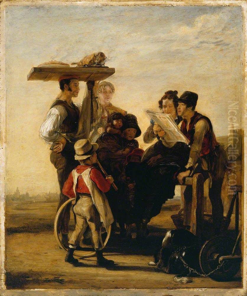 Newsmongers Oil Painting by David Wilkie