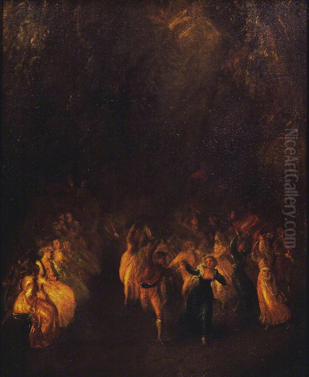 A Woodland Dance Oil Painting by Thomas Stothard