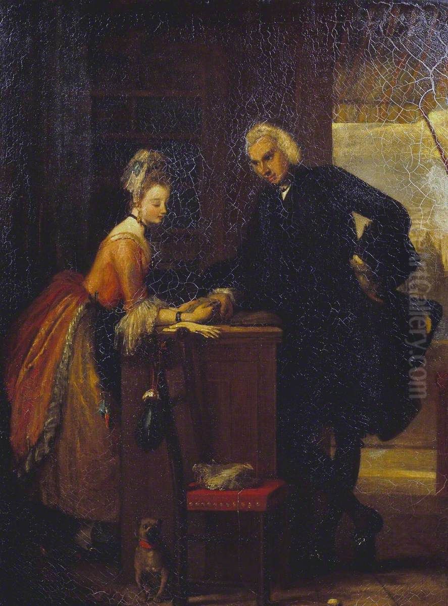 Yorick and the Grisette Oil Painting by Gilbert Stuart Newton