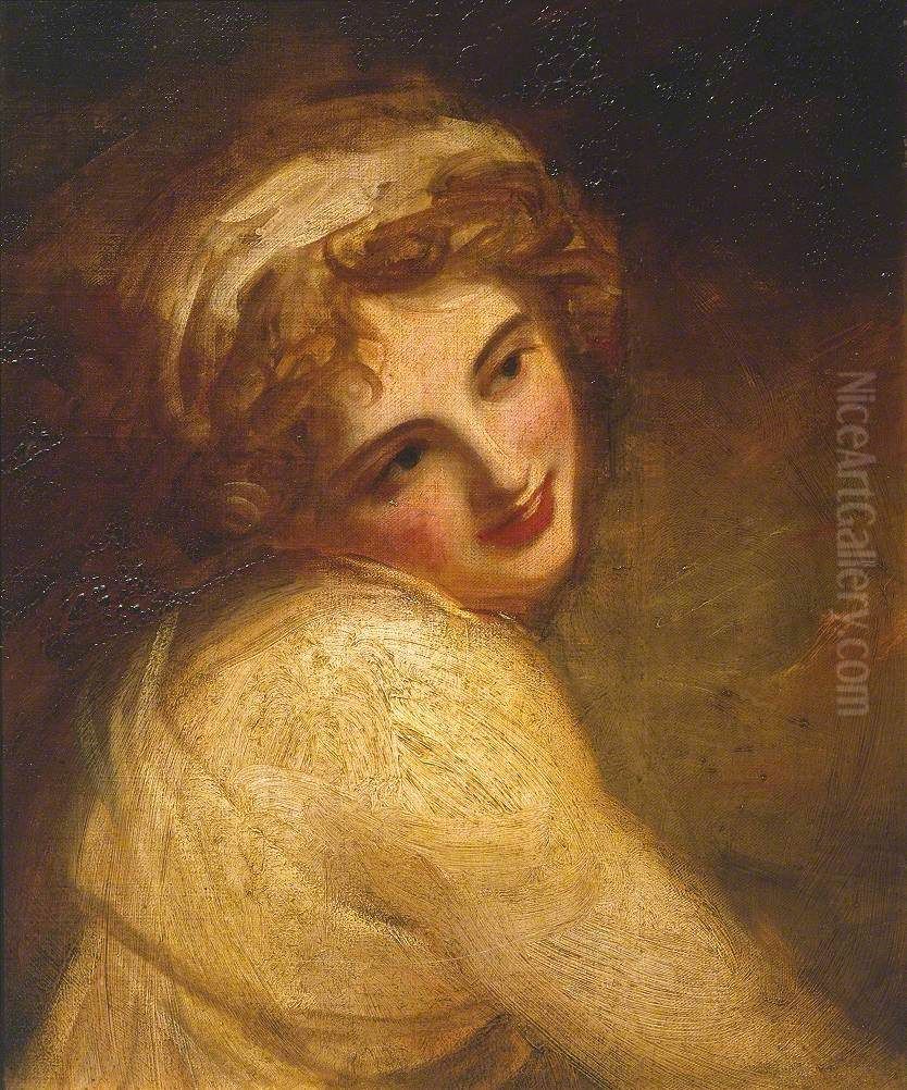 Lady Hamilton (?as a Figure in 'Fortune Telling') Oil Painting by George Romney