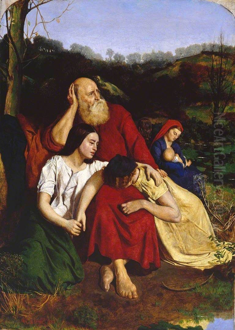 By the Waters of Babylon Oil Painting by Philip Hermogenes Calderon
