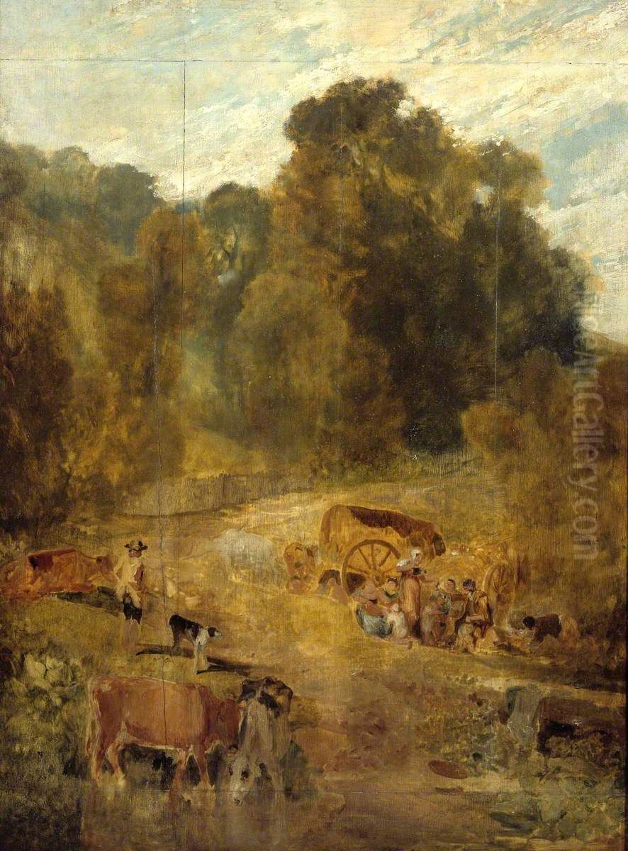 Gipsy Camp Oil Painting by J. M. W. Turner