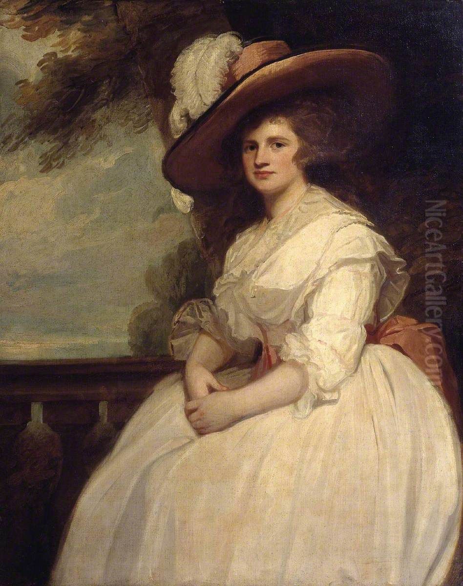Mrs John Matthews Oil Painting by George Romney