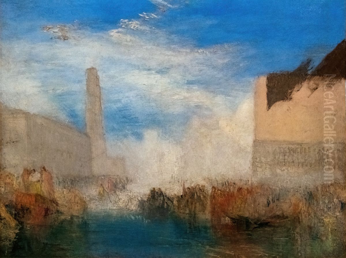 Venice, the Piazzetta with the Ceremony of the Doge Marrying the Sea Oil Painting by J. M. W. Turner
