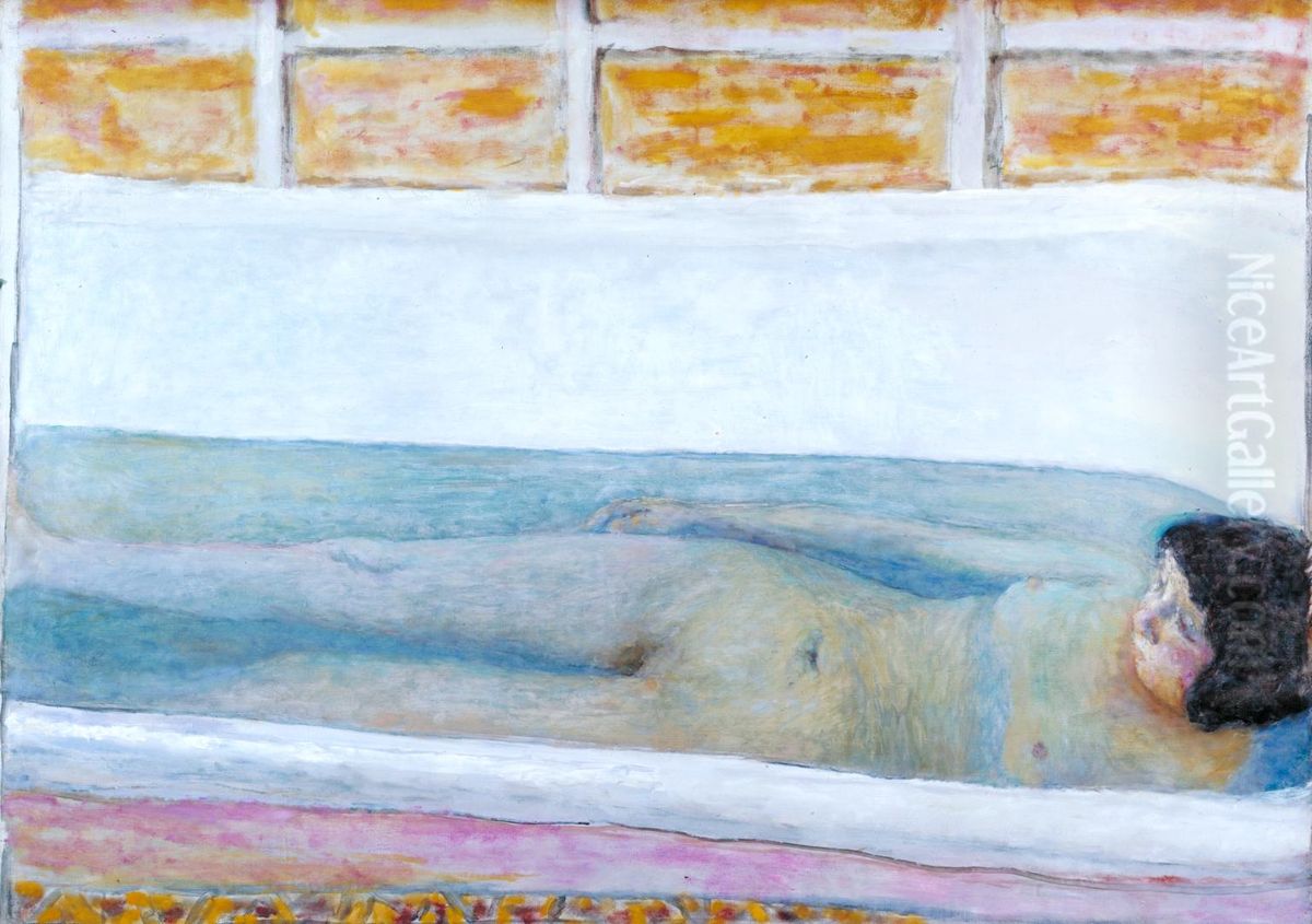 The Bath Oil Painting by Pierre Bonnard