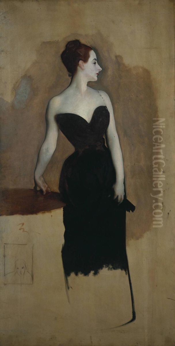 Study of Mme Gautreau Oil Painting by John Singer Sargent