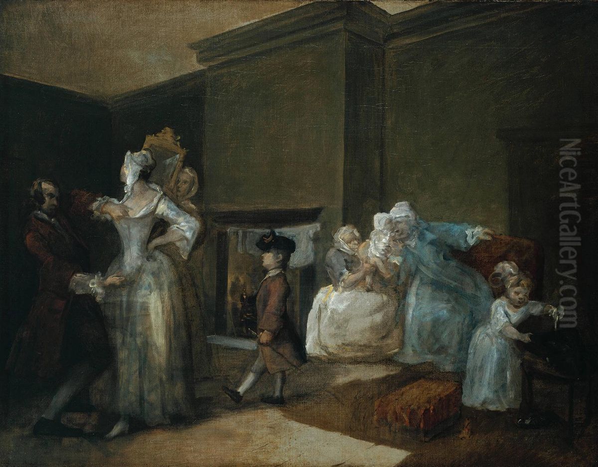 The Fitting of the Ball Gown) Oil Painting by William Hogarth