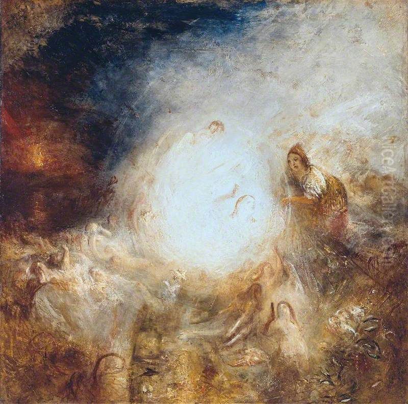 Undine Giving the Ring to Massaniello, Fisherman of Naples Oil Painting by J. M. W. Turner
