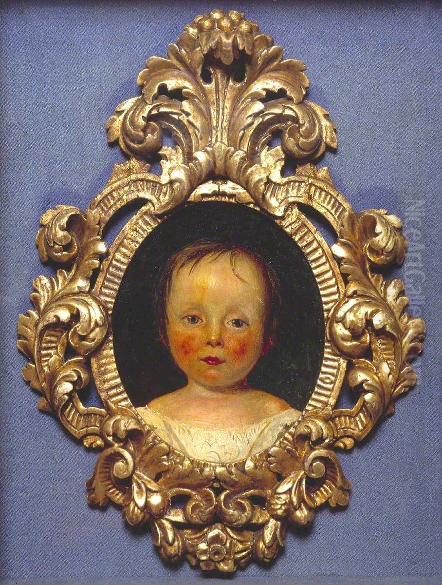 Portrait of Dykes Barry as a Child Oil Painting by Ford Madox Brown