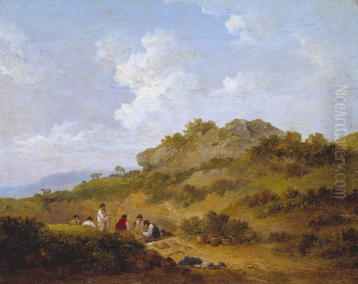 The Gravel Diggers Oil Painting by George Morland