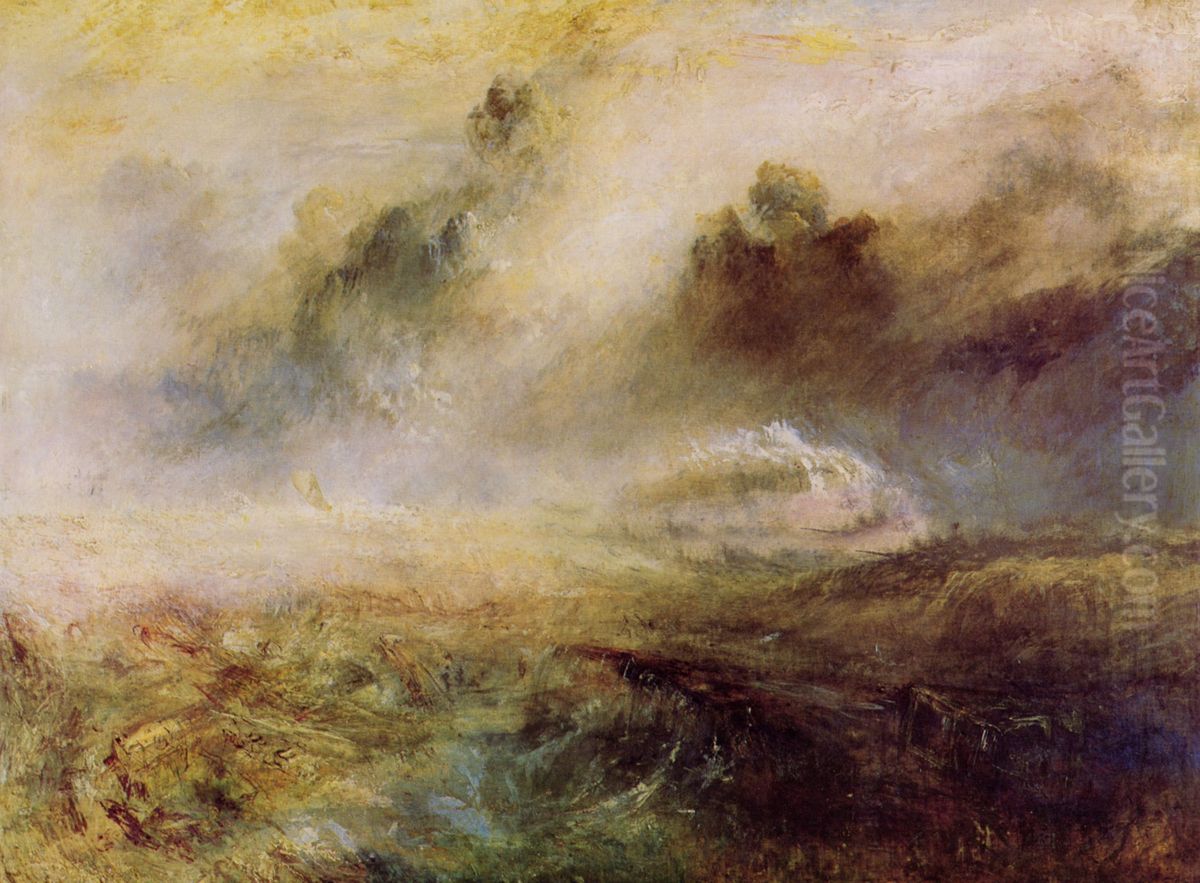 Rough Sea with Wreckage Oil Painting by J. M. W. Turner