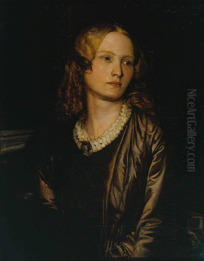 Mary Ann, Wife of Leonard Collman Oil Painting by Alfred Stevens