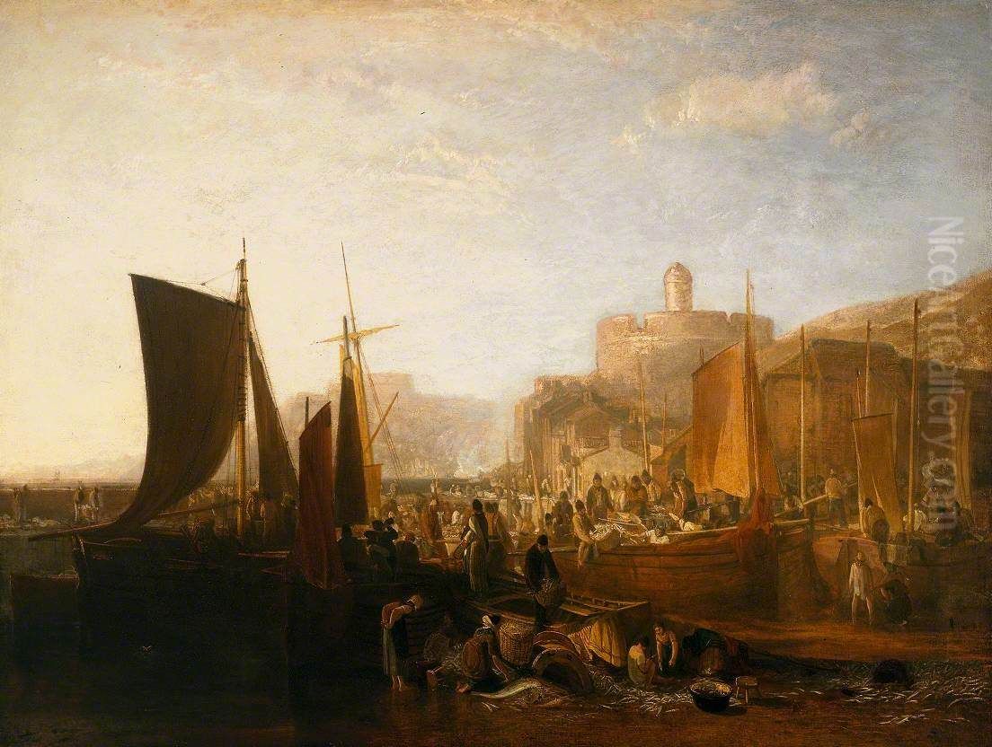 St Mawes at the Pilchard Season Oil Painting by J. M. W. Turner