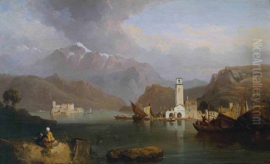 Lake Como Oil Painting by Clarkson Frederick Stanfield