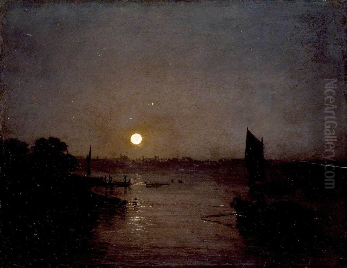 Moonlight, a Study at Millbank Oil Painting by J. M. W. Turner