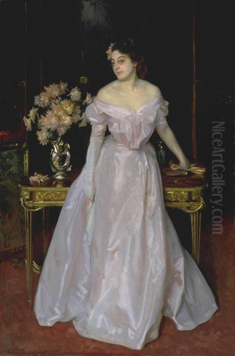 Hylda, Daughter of Asher and Mrs Wertheimer Oil Painting by John Singer Sargent