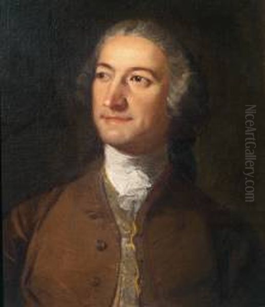 Portrait ofFrancesco Zuccarelli(1702-1788), Italian painter Oil Painting by Richard Wilson