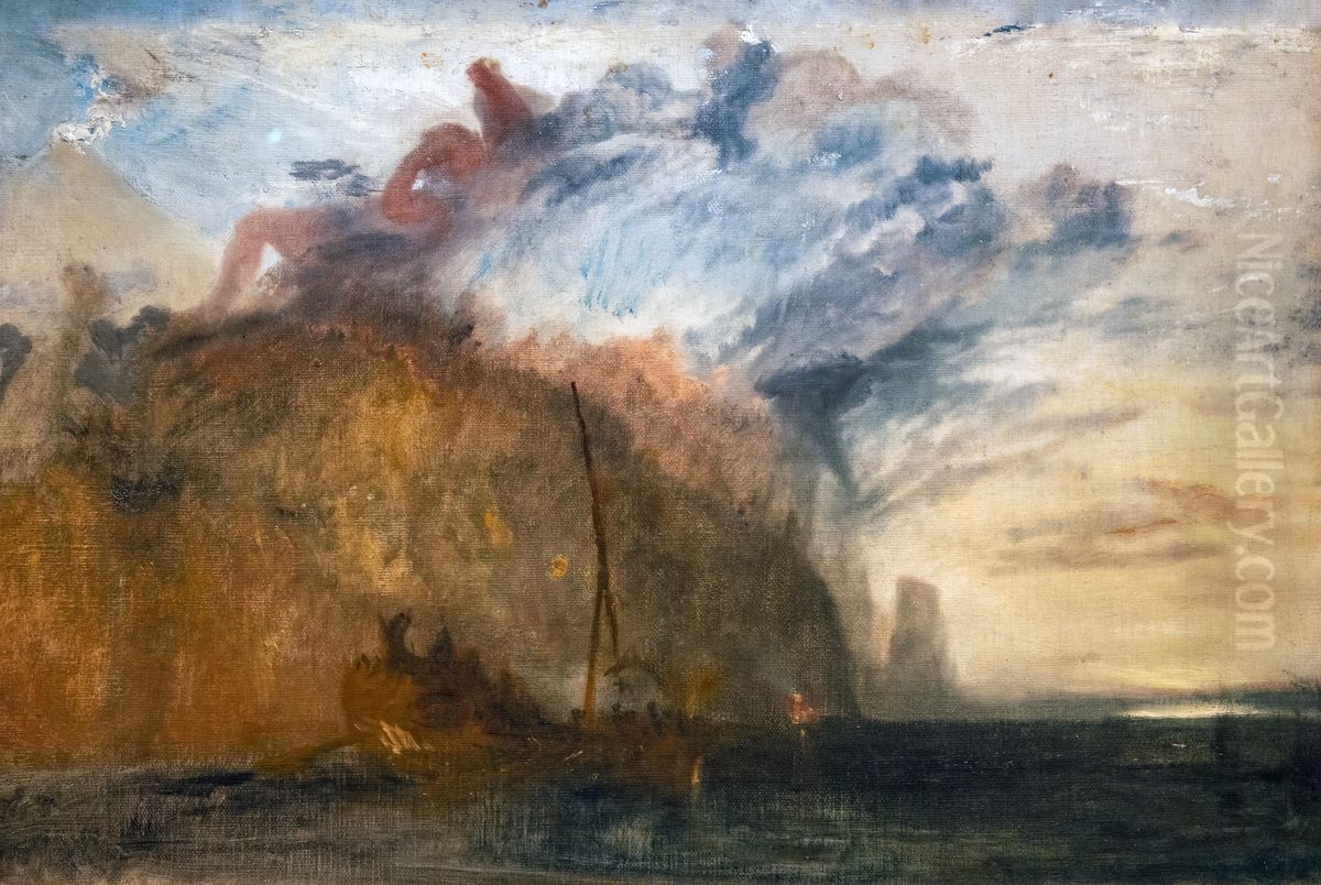Sketch for 'Ulysses Deriding Polyphemus' Oil Painting by J. M. W. Turner