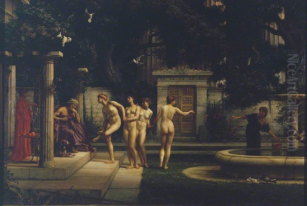 A Visit to Aesculapius Oil Painting by Edward Poynter